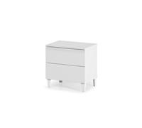 Chevet AMIR 2 tiroirs L50cm x H49cm - Blanc