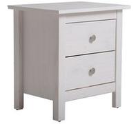 Chevet BETTY BLANC 2 tiroirs en pin massif - VS Venta-Stock Blanc G