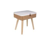Home Deco Factory Chevet Elin Hd6199 Blanc 40 x 30,5 x 51 cm