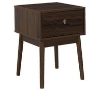 HOME DECO FACTORY - HD0559 Chevet Tiffany en Bois Marron, Tiroirs Spacieux pour Rangement Pratique, Convient à Chambre ou Salon, Dimensions 40x55x40 cm