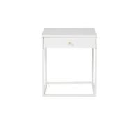 Table de Chevet 1 Tiroir "Bakal" 50cm Blanc