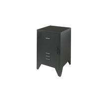 Chevet en métal Bronxx 1 porte 1 etagere 60x40x40cm Noir Mat