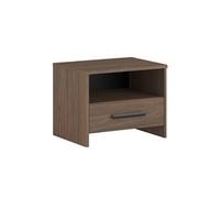 AltoBuy Chevet 1 tiroir 1 Niche Aspect Bois teinté Noyer - KASUAL