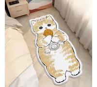 Chevet Long Tapis Kawaii Chat Motif Doux Tapis de Bain Absorbant antidérapant Lavable Amusant pour Chambre à Coucher Chambre d'enfant, Cuisine, Couloir, décoration(B-B,40 * 120cm)
