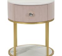 mauro ferretti Table de chevet MonTPELLIER Rose Ø 42 x 48 cm