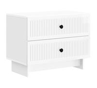 Chevet Vidaxl Cabinet de chevet Blanc brillant 62 x 34,5 x 47,5 cm