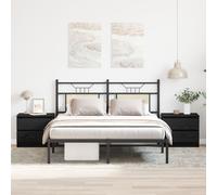 Chevets Vidaxl 2 Pièces Chêne Noir 50x40x43,5 Cm En Bois D'ingénierie Noir