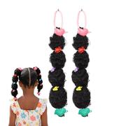Cheveux à Tresser Noirs Queue De Cheval Naturelle Légère 2 Pièces | Fausse Queue de Cheval Extensions Cheveux Naturels pour Halloween Retour à la Maison Mariage Coiffure École Fête