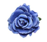 Cheveux Artificiels Femme 3pcs Rose Flower Hairpin Summer Beach Headdress Flowers Hair Clips Bridal Barrette For Wedding(Blue)
