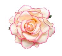 Cheveux Artificiels Femme 3pcs Rose Flower Hairpin Summer Beach Headdress Flowers Hair Clips Bridal Barrette For Wedding(Rose edge)