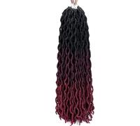 Cheveux au Crochet de 24 pouces, 6 paquets/Lot de tresses ondulées douces, Dreadlocks, Extensions de cheveux bouclés torsadés, tresses de racines africaines(T1B/530,24 inch)