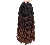 Cheveux au Crochet de 24 pouces, 6 paquets/Lot de tresses ondulées douces, Dreadlocks, Extensions de cheveux bouclés torsadés, tresses de racines africaines(T1B/4/30,18 inch)