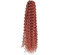 Cheveux au Crochet de vague profonde lâche, Extensions de cheveux de Crochet de torsion de tressage bouclé synthétique de 22 pouces for les femmes(350,28inch)
