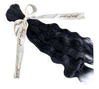 Cheveux, cheveux de poupée 7, 9 pouces poupée bou bricolage pour artisanat remplacement Mohair pour rerooting perruques pour bébé (noir)