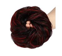 Cheveux Chignons 1-Pack Synthétique Messy Bun Extension Shaggy Bun Bandeaux Avec Bande De Caoutchouc Élastique Femmes Bouclés Ondulés Perruque Cheveux Chignon Chignon Postiche Cheveux (Color : P1B-99