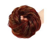 Cheveux Chignons 1-Pack Synthétique Messy Bun Extension Shaggy Bun Bandeaux Avec Bande De Caoutchouc Élastique Femmes Bouclés Ondulés Perruque Cheveux Chignon Chignon Postiche Cheveux (Color : P30-99