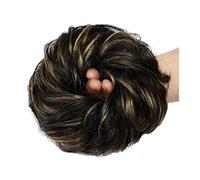 Cheveux Chignons 1-Pack Synthétique Messy Bun Extension Shaggy Bun Bandeaux Avec Bande De Caoutchouc Élastique Femmes Bouclés Ondulés Perruque Cheveux Chignon Chignon Postiche Cheveux (Color : P1B-27