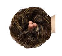 Cheveux Chignons 1-Pack Synthétique Messy Bun Extension Shaggy Bun Bandeaux Avec Bande De Caoutchouc Élastique Femmes Bouclés Ondulés Perruque Cheveux Chignon Chignon Postiche Cheveux (Color : 4-27)