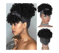 Cheveux Chignons 1 paquet de boucles synthétiques avec frange cordon de rallonge de queue de cheval à cordon court for les femmes perruque de chignon synthétique Afro High Puff Chignon Postiche Cheveu