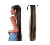 Cheveux Chignons 1 paquet de pinces à cheveux longues droites avec cordon de serrage extension de queue de cheval perruque synthétique extensions de cheveux chignon for une utilisation quotidienne Chi
