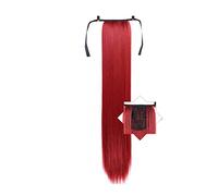 Cheveux Chignons 1 paquet de pinces à cheveux longues droites avec cordon de serrage extension de queue de cheval perruque synthétique extensions de cheveux chignon for une utilisation quotidienne Chi