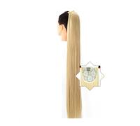 Cheveux Chignons 1 paquet de pinces à cheveux longues droites avec cordon de serrage extension de queue de cheval perruque synthétique extensions de cheveux chignon for une utilisation quotidienne Chi