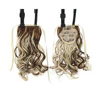 Cheveux Chignons 1 paquet d'extensions de cheveux en queue de cheval ondulées courtes pinces à cheveux synthétiques avec cordon de serrage chignon allongeant bouclé for un usage quotidien des femmes C