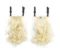 Cheveux Chignons 1 paquet d'extensions de cheveux en queue de cheval ondulées courtes pinces à cheveux synthétiques avec cordon de serrage chignon allongeant bouclé for un usage quotidien des femmes C