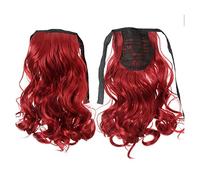 Cheveux Chignons 1 paquet d'extensions de cheveux en queue de cheval ondulées courtes pinces à cheveux synthétiques avec cordon de serrage chignon allongeant bouclé for un usage quotidien des femmes C