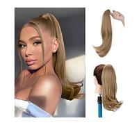 Cheveux Chignons 16" Synthétique Longue Ligne Droite Queue De Cheval Extension De Cheveux Clip Queue De Cheval Synthétique Bouclés Chignon Griffe Clip for L'usage Quotidien Des Femmes Chignon Postiche