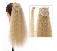 Cheveux Chignons 22 "longue queue de cheval bouclée Extension bandeau pince à cheveux synthétique gonflé queue de cheval Extension de cheveux enveloppé chignon perruque for femmes Chignon Postiche Che
