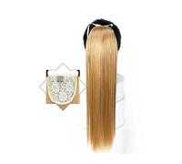Cheveux Chignons 22" longue queue de cheval droite allongée chignon cheveux raides sangle synthétique cordon pince à cheveux perruque for un usage quotidien des femmes Chignon Postiche Cheveux (Color