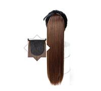 Cheveux Chignons 22" longue queue de cheval droite allongée chignon cheveux raides sangle synthétique cordon pince à cheveux perruque for un usage quotidien des femmes Chignon Postiche Cheveux (Color