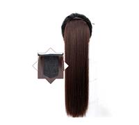 Cheveux Chignons 22" longue queue de cheval droite allongée chignon cheveux raides sangle synthétique cordon pince à cheveux perruque for un usage quotidien des femmes Chignon Postiche Cheveux (Color