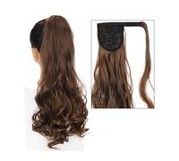 Cheveux Chignons 22 "longue queue de cheval ondulée allongement synthétique bouclés enveloppant queue de cheval Extension de cheveux pince à cheveux femmes perruque chignon bouclé Chignon Postiche Che