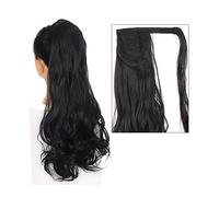 Cheveux Chignons 22 "longue queue de cheval ondulée allongement synthétique bouclés enveloppant queue de cheval Extension de cheveux pince à cheveux femmes perruque chignon bouclé Chignon Postiche Che