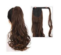 Cheveux Chignons 22 "longue queue de cheval ondulée allongement synthétique bouclés enveloppant queue de cheval Extension de cheveux pince à cheveux femmes perruque chignon bouclé Chignon Postiche Che
