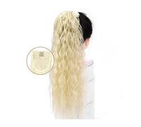 Cheveux Chignons 22 pouces de long maïs vague queue de cheval extension de cheveux synthétique moelleux bouclés queue de cheval bandeau pince à cheveux femmes perruque chignon Chignon Postiche Cheveux