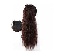 Cheveux Chignons 22 pouces de long maïs vague queue de cheval extension de cheveux synthétique moelleux bouclés queue de cheval bandeau pince à cheveux femmes perruque chignon Chignon Postiche Cheveux