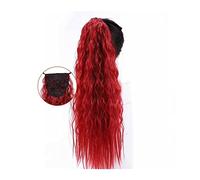 Cheveux Chignons 22 pouces de long maïs vague queue de cheval extension de cheveux synthétique moelleux bouclés queue de cheval bandeau pince à cheveux femmes perruque chignon Chignon Postiche Cheveux