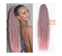 Cheveux Chignons 24/30 pouces de long bouclés queue de cheval extension synthétique cordon pince à cheveux queue de cheval perruque cheveux chignon for un usage quotidien des femmes Chignon Postiche C