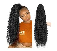 Cheveux Chignons 24/30 pouces de long bouclés queue de cheval extension synthétique cordon pince à cheveux queue de cheval perruque cheveux chignon for un usage quotidien des femmes Chignon Postiche C