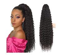 Cheveux Chignons 24/30 pouces de long bouclés queue de cheval extension synthétique cordon pince à cheveux queue de cheval perruque cheveux chignon for un usage quotidien des femmes Chignon Postiche C