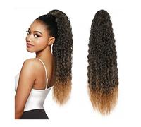 Cheveux Chignons 24/30 pouces de long bouclés queue de cheval extension synthétique cordon pince à cheveux queue de cheval perruque cheveux chignon for un usage quotidien des femmes Chignon Postiche C