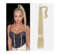 Cheveux Chignons 26/34 pouces de long tressé queue de cheval allongeant synthétique queue de cheval bandeau harnais perruque pièce chignon for un usage quotidien des femmes Chignon Postiche Cheveux (