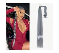 Cheveux Chignons 26/34 pouces de long tressé queue de cheval allongeant synthétique queue de cheval bandeau harnais perruque pièce chignon for un usage quotidien des femmes Chignon Postiche Cheveux (