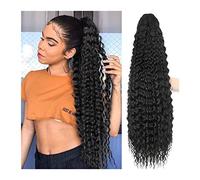 Cheveux Chignons 30 "queue de cheval longue bouclée synthétique avec cordon de serrage pince à cheveux perruque chignon queue de cheval rallonge for un usage quotidien des femmes Chignon Postiche Chev