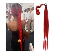 Cheveux Chignons 80cm synthétique enveloppant long tressé queue de cheval extension de cheveux bandeau perruque synthétique pièce chignon for un usage quotidien des femmes Chignon Postiche Cheveux (C