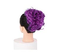 Cheveux chignons courts et bouclés, peignes à cheveux à clipser en queue de cheval, chouchou, chignon, extension synthétique, postiches chignons, plateau de cheveux, queue de cheval pour femme, v