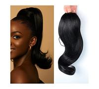 Cheveux Chignons Extensions de cheveux de queue de cheval cheveux humains brésiliens 12-18 pouces perruque de queue de cheval déformée avec cordon de serrage Barrette de queue de cheval Chignon Postic